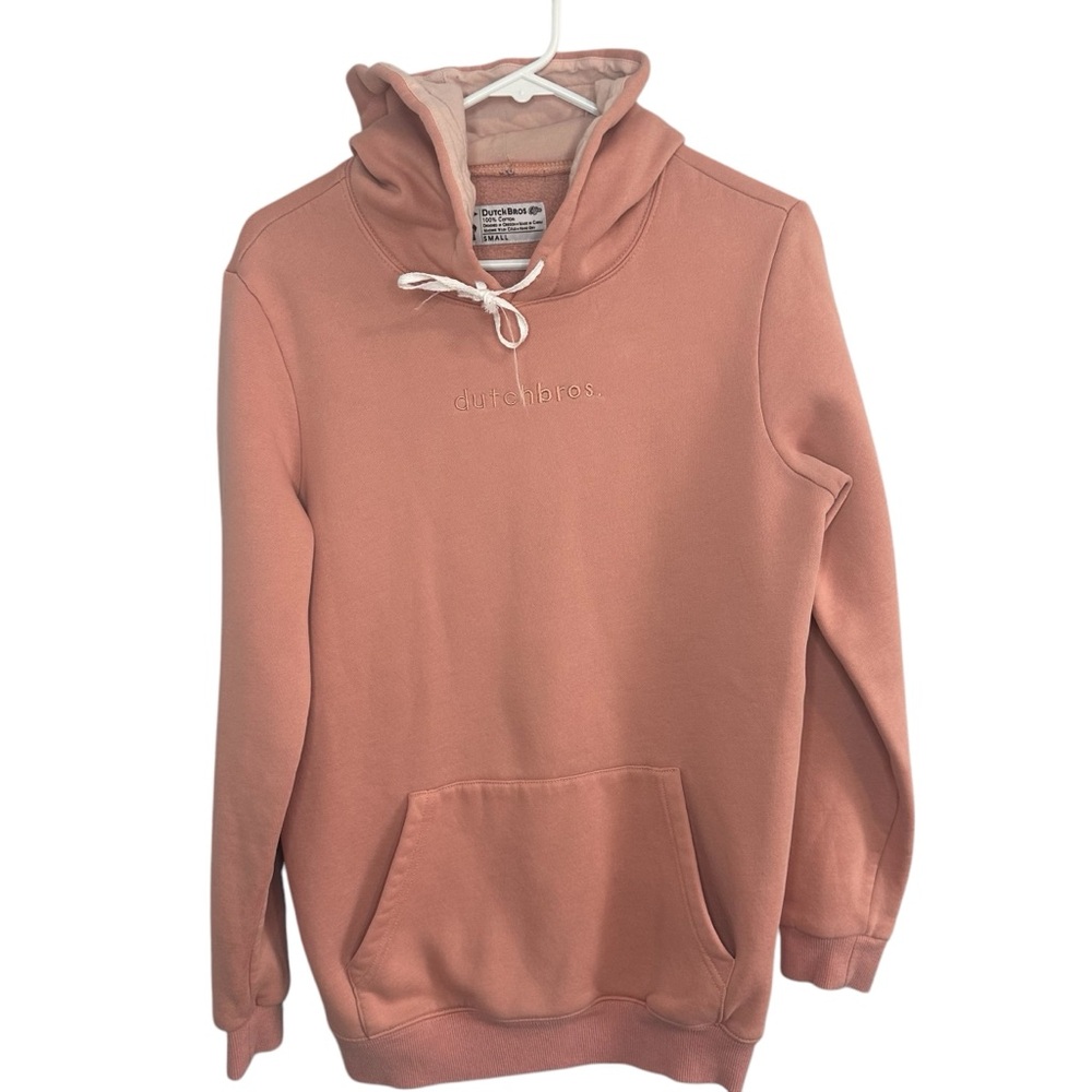 Dutch Bros Women’s SMALL Oversized Pink Hoodie CUTE DB 1992